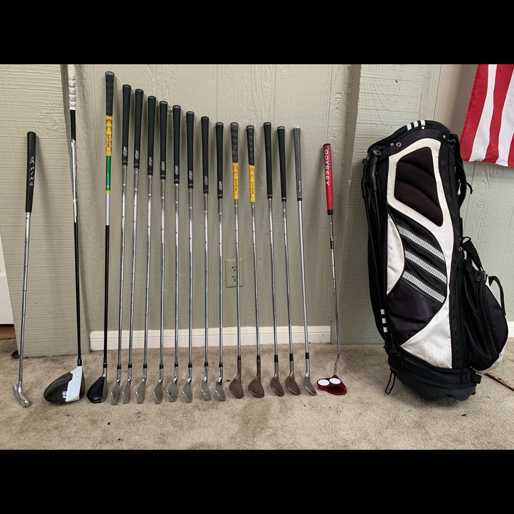 Personal set of golf clubs